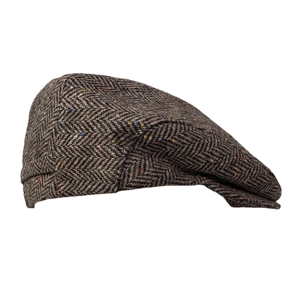 Mucros Weavers Workshop Trinity Tweed Flat Cap Hat Size L  Brown Plaid Ireland - Picture 2 of 7